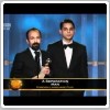 لحظه دریافت جایزه بهترین فیلم خارجی گلدن گلوب توسط اصغر فرهادی
