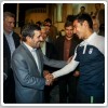 عکس یادگاری تیم ملی فوتبال با احمدی نژاد