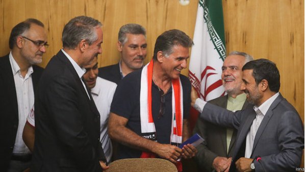 دیدار دو رئیس جمهور با تیم ملی فوتبال ایران