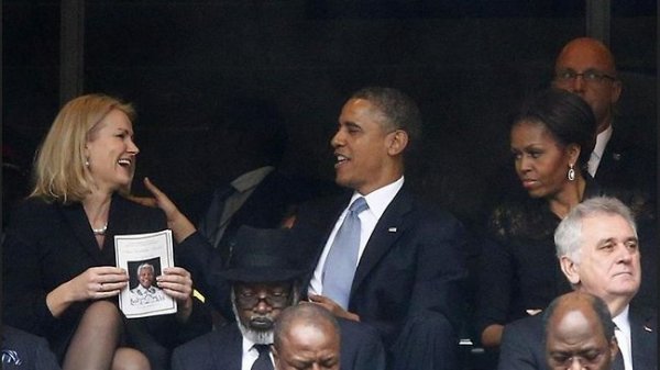 خوش و بش های «باراک اوباما» با نخست وزیر زن دانمارک و ناراحتی«میشل اوباما»