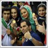 جشن قهرمانی خانوادگی تیم ملی والیبال ایران در بازی‌های آسیایی اینچئون - عکس