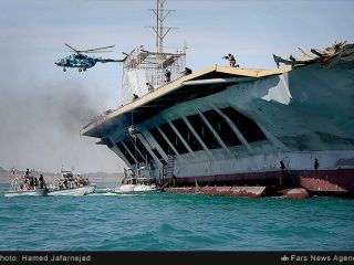 حل یک معما با انهدام ماکت ناو ۳۳۳ متری آمریکایی توسط سپاه