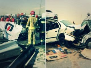 برخورد ۶۵ خودرو در اتوبان کرج به قزوین ۲۹ مصدوم برجاگذاشت