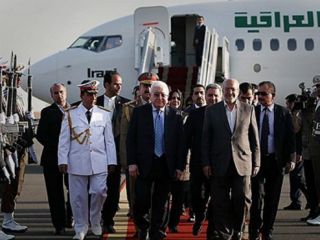 رئیس جمهور عراق همراه سه وزیر کابینه اش وارد تهران شد
