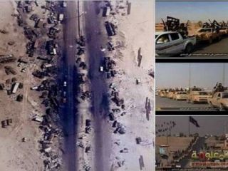 عراقی ها برای اثبات همکاری آمریکا با داعش دو عکس را برای مقایسه به نمایش گذاشتند