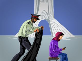 کاریکاتور پلیس های ایران و جهان به روایت هنرمند آذربایجانی