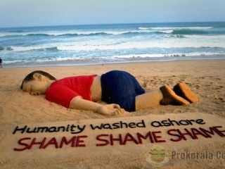 مجسمه شنی آیلان در ساحل پوری هند