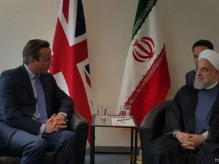 رئیس جمهور ایران و نخست وزیر بریتانیا برای دومین بار در تاریخ با هم دیدار کردند