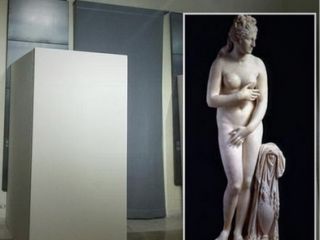 خشم از پوشاندن مجسمه‌های برهنه در نشست خبری روحانی در ایتالیا