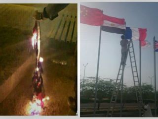 برافراشتن پرچم آمریکا و بریتانیا در چابهار، جنجالی شد