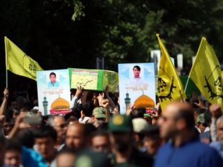 تشییع جنازه هشت نیروی افغان کشته شده در سوریه در مشهد