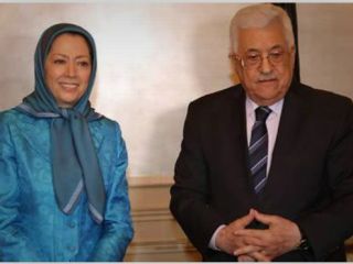 دیدار محمود عباس رئیس تشکیلات خودگردان فلسطین و مریم رجوی