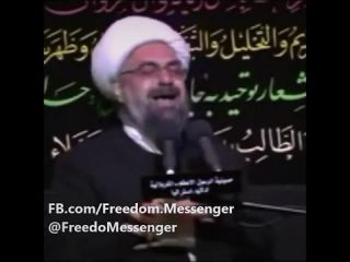 اجرای پر آه و سوز  یک روحانی در مراسم عزاداری محرم!