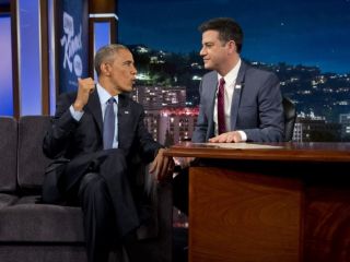 شوخی با رئیس جمهوری آمریکا در برنامه تلویزیونی«جیمی کیمل»