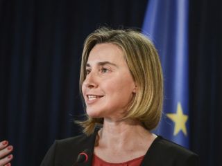 موگرینی برای مذاکره با مقام‌های ایران درباره سوریه وارد تهران شد