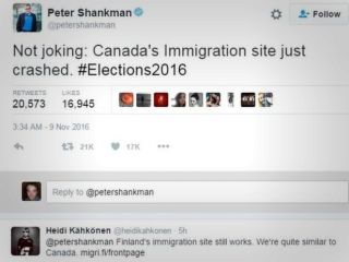 وبسایت اداره مهاجرت کانادا در آمریکا غیرقابل دسترسی شد