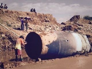 یک شئ بزرگ در شمال میانمار به زمین افتاد