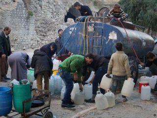 بحران گرسنگی و تامین آب در حلب .