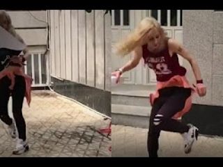 شافل دنس دختر ایرانی همراه با طرفداری ازحسن روحانی!