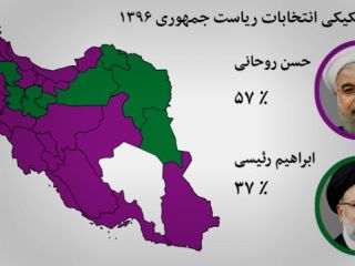 انتخابات ۹۶: استان‌های ایران به کدام نامزد رای دادند؟