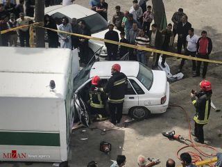 راننده پراید سرهنگ و دو سرباز پلیس مشهد را زیر گرفت / سرباز کشته و پای همقطارش قطع شد