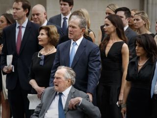 مراسم بزرگداشت «باربارا بوش» با حضور روسای جمهوری پیشین آمریکا