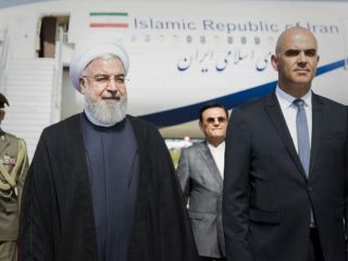 حسن روحانی وارد سوئیس شد