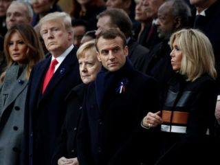 مکرون در صدمین سالگرد پایان جنگ جهانی اول خواستار رد ملی‌گرایی شد