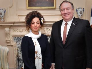 ملاقات مایک پمپئو با مسیح علی‌نژاد و تقدیر از این روزنامه‌ نگار ایرانی به خاطر شجاعتش