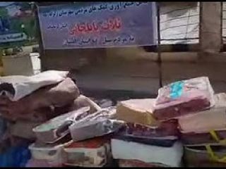 کمک‌های مردمی زلزله‌زدگان ثلاث باباجانی و سرپل ذهاب برای سیلزدگان استان گلستان - ویدیو