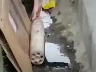 پیدا شدن یک راکت «مینی کاتیوشا» در یک جوی آبی در شیراز