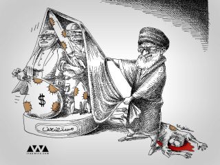 کاریکاتور «رونمایی آقا از مستضعفین جدید» - کاری از مانا نیستانی