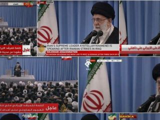 استفاده از پامنبری‌های خامنه‌ای به‌عنوان سپر انسانی برای جلوگیری از حمله امریکا