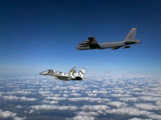 بمب‌افکن‌های استراتژیک آمریکا برای پنجمین بار بر فراز خلیج فارس به پرواز در آمدند