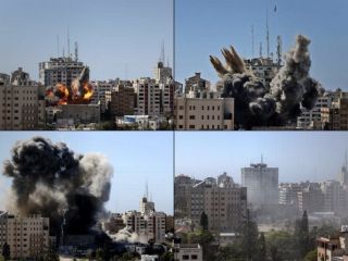 جنگنده های اسرائیل ساختمان شبکه الجزیره و خبرگزاری آسوشیتدپرس در غزه را منهدم کردند