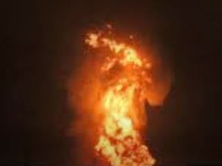 انفجار مشکوک یا فوران آتشفشان در دریای خزر؟