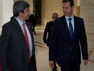 اولین دیدار وزیر خارجه امارات از سوریه پس از گذشت یک دهه؛ بن زاید آل نهیان با اسد گفتگو کرد