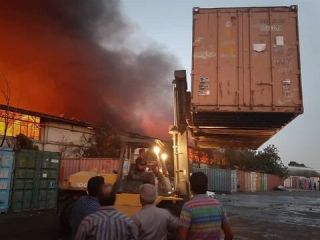 آتش‌سوزی در مقر پشتیبانی سپاه در غرب ایران