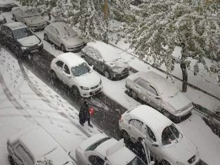 بارش برف زمستانی , مجددا تهران را قفل کرد + تصاویر