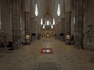 ویدیوی ۳۶۰ درجه کلیسای وست‌مینیستر در روز تاجگذاری شاه چارلز سوم