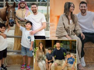 (تصاویر) مسی و خانواده‌اش در حال گذراندن تعطیلات در عربستان سعودی