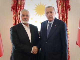 دیدار اردوغان با اسماعیل هنیه در آنکارا ؛ اردوغان: فلسطینی‌ها متحد شوند