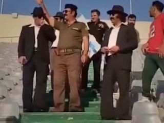 رویت صدام حسین در استادیوم آزادی