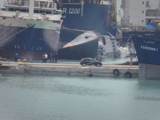 ناوچه جنگی سهند بر اثر «نفوذ آب» در نزدیکی بندرعباس واژگون شد