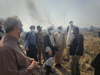 (تصاویر) حضور لاشخورها در محل انفجار بندر عباس