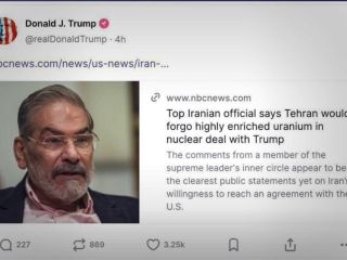 ترامپ مصاحبه شمخانی درباره توافق با آمریکا را در صفحه «تروث» خود بازنشر کرد