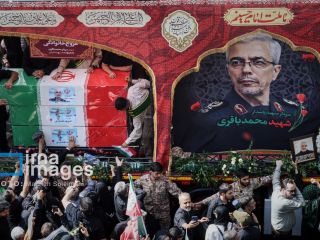 تصاویر؛ مراسم تشییع جنازه فرماندهان نظامی در تهران که در پی حمله اسرائیل کشته شدند