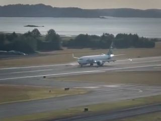 (ویدیو) برخورد هواپیمای آلاسکا ایرلاینز با چند گوزن در باند فرودگاه