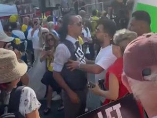 حملات فیزیکی به معترض ایرانی در لندن