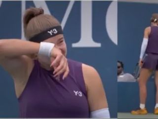 فروپاشی ستاره تنیس چک پس از دیدن دوست‌پسر سابق‌اش در سکوها